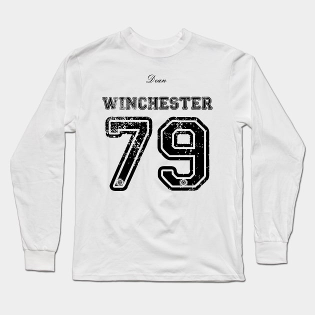 Dean Winchester jersey Long Sleeve T-Shirt by Silentrebel